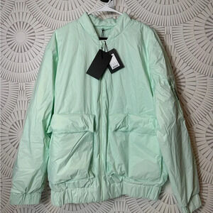 RAINS Fuse Bomber Jacket Large Color Mineral (Mint Green Like) New with Tags